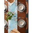 thumbnail image 2 of ERUNPONLY Brown Octopus Coastal Table Runner - 120 Inch Long Nautical Summer Beach Ocean Botanical Cotton Linen Dress Scarves Farmhouse Table Runner for Kitchen Dining, Coffee Table, 13" x 120", 2 of 8