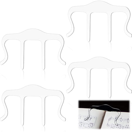 120-Pack Music Note Paper Clips - Mixed Colors, Metal Sheet Music Clamps For Books, Office, Band Performances