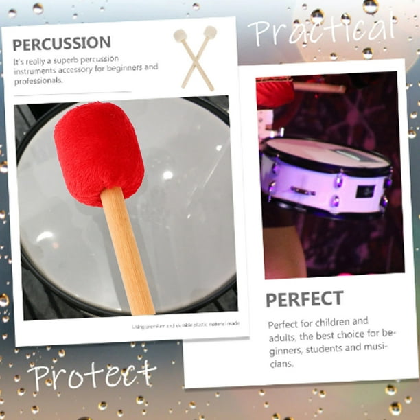 Cergrey Baguette de maillet, bâton de percussion, tambour de tambour de  basse durable 
