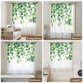 thumbnail image 6 of Country Leaves Sheer Curtains 63 Inches Long, Watercolor Green Leaf Branches Vine Botanical Light Filering Curtains, Breathable Simi Curtain Privacy Drapes for Living Room Bedroom Window Treatment, 6 of 9