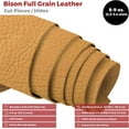 thumbnail image 2 of ELW Genuine American Leather Bison 8-9 oz 3.2-3.4mm Palomino Pre-Cut 20-23 SQ FT - Full Grain Leather Bison Hide DIY Craft Projects, Bag, Chap, Motorcycle, Clothing, Jewelry, Moccasins, 2 of 8