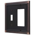 thumbnail image 1 of AMERELLE 94TRVB Continental Single ToggleSingle Rocker Cast Metal Wallplate in Aged Bronze, 1 of 1