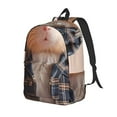 thumbnail image 1 of Fotbe Cute Mouse In Glasses Printed Canvas Daypack - Stylish and Durable Vintage Compact Backpack - Class, Work, Travel, or Laptop Bookbag,Organized Compartments-Small, 1 of 5