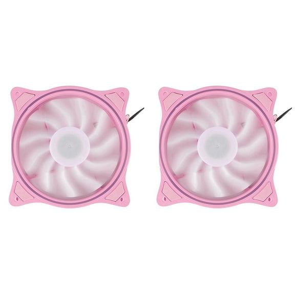 12Cm Pink LED Silent High Wind Volume Computer RGB Cooling Fan