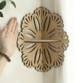 thumbnail image 4 of AOOOWER Artistic Floral Cut Out Wood Wall Corner Shelf Crystal Display Rack Home Decors For Kitchen Bathroom Living Room Office, 4 of 11