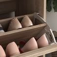 thumbnail image 6 of WIAWG Modern 2 Tier Shoe Cabinet Shoe Rack Free Standing Shoe Storage Cabinet Organizer Beige, 6 of 9