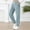 Blue, variant on AOOCHASLIY Valentine's Day Women Pants Women's Fashion Casual Solid Elastic Waist Trousers Long Straight Pants
