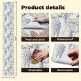thumbnail image 5 of Peel and Stick Wallpaper 17.7in x 9.8ft Lavender Wisteria Floral Delicate Green Leaves Soft Contact Paper Vinyl Waterproof Self Adhesive Wall Paper for Bedroom Shelf Cabinet Renter Friendly, 5 of 8