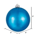 thumbnail image 2 of Adorno Bola Vickerman 8 cm Turquesa Brillante de Plástico Irrompible, 2 of 4