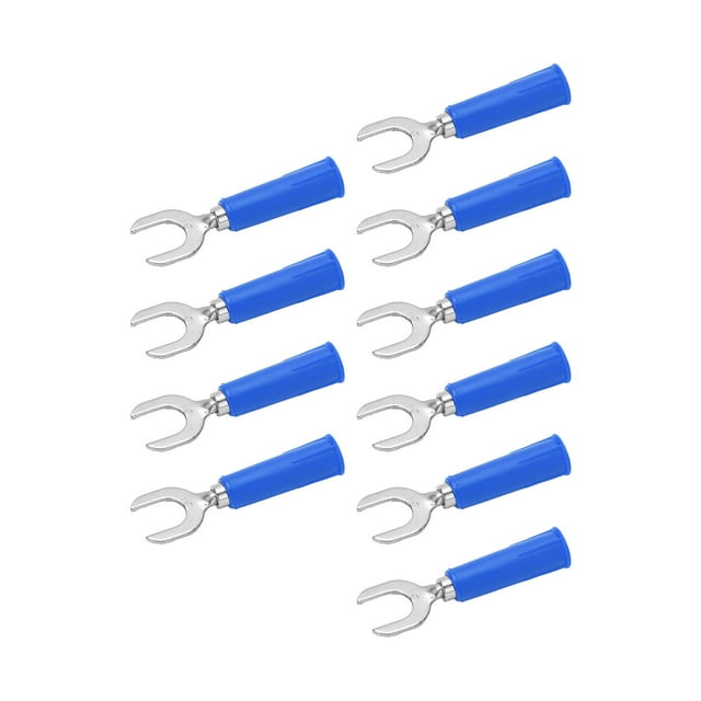 10 Conectores De Alambre De Pala De Horquilla De Latón, Orificio De 4 Mm, Enchufe Eléctrico Tipo U De 8 Mm, Conveniente Y Práctico, Conectividad Fuerte, Para Equipos