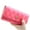 Watermelon Red, variant on Porfeet Women Quilted Crown Clutch Long Purse Faux Leather Wallet Card Holder Handbag,Black