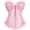A3_Pink, variant on VISALY Women Jacquard Corset Boned Shapewear Tummy Control Waist Cincher Support Slim Body Shaper Lace Up Push Up Strapless Corset Going Out Tank Tops Vintage Casual Waist Cincher Bustier Beige L