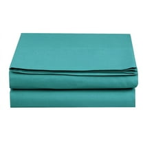 Flat Sheet Wrinkle-Free 1500 Series 1-Piece Flat Sheet, Twin/Twin XL Size, Turquoise
