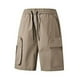 thumbnail image 1 of Pantalones Cortos Casuales de Color Sólido Quinto Pantalones, Sueltos Delgados Pantalones de Playa de Piernas Rectas de Tamaño Grande, 1 of 8