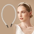 thumbnail image 2 of Unique Bargains 1 Pc Cute Pearl Headbands for Women Silver Tone, 2 of 6