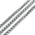 thumbnail image 4 of AmyRT Jewelry 4mm Titanium Steel Wheat Silver Chain Necklaces for Men & Women 28 in, 4 of 5