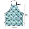thumbnail image 5 of Bingfone Lovely Roosters Apron Gifts For Men, Women Professional Grade Chef Apron for Kitchen,BBQ & Grill, 5 of 8