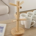 thumbnail image 3 of Clearance! Coffee Mug Tree with 8 Hooks, Dienrx Mug Tree Stand, Wood Coffee Cup Holder, Countertop Mug Tree, Mug Stand Kitchen Organizer, Solid Wood Rack Household Mug, Dish Drying Rack, 3 of 9
