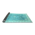 thumbnail image 2 of Ahgly Company Indoor Round Oriental Light Blue Modern Area Rugs, 4' Round, 2 of 4