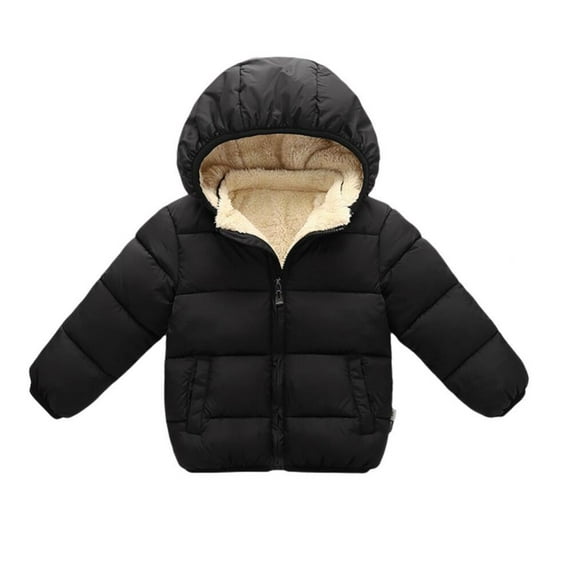 Praeter Winter Children Hooded Down Padded Parkas Kids Thicken Fleece Jackets Girls Boys Warm Coat Outerwear Overcoat