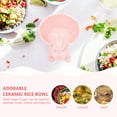 thumbnail image 5 of PAMINGONO Lovely Easter Ceramic Tableware Fun Bunny Model Bowl Dining Table Decor Cute Rabbit Rice Bowl for Oatmeal Soup, 5 of 8