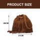 thumbnail image 2 of Bolso bandolera para mujer, bolso con borlas y bolso de hombro para mujer, bolso tipo cubo con borlas esmeriladas simples, 2 of 7