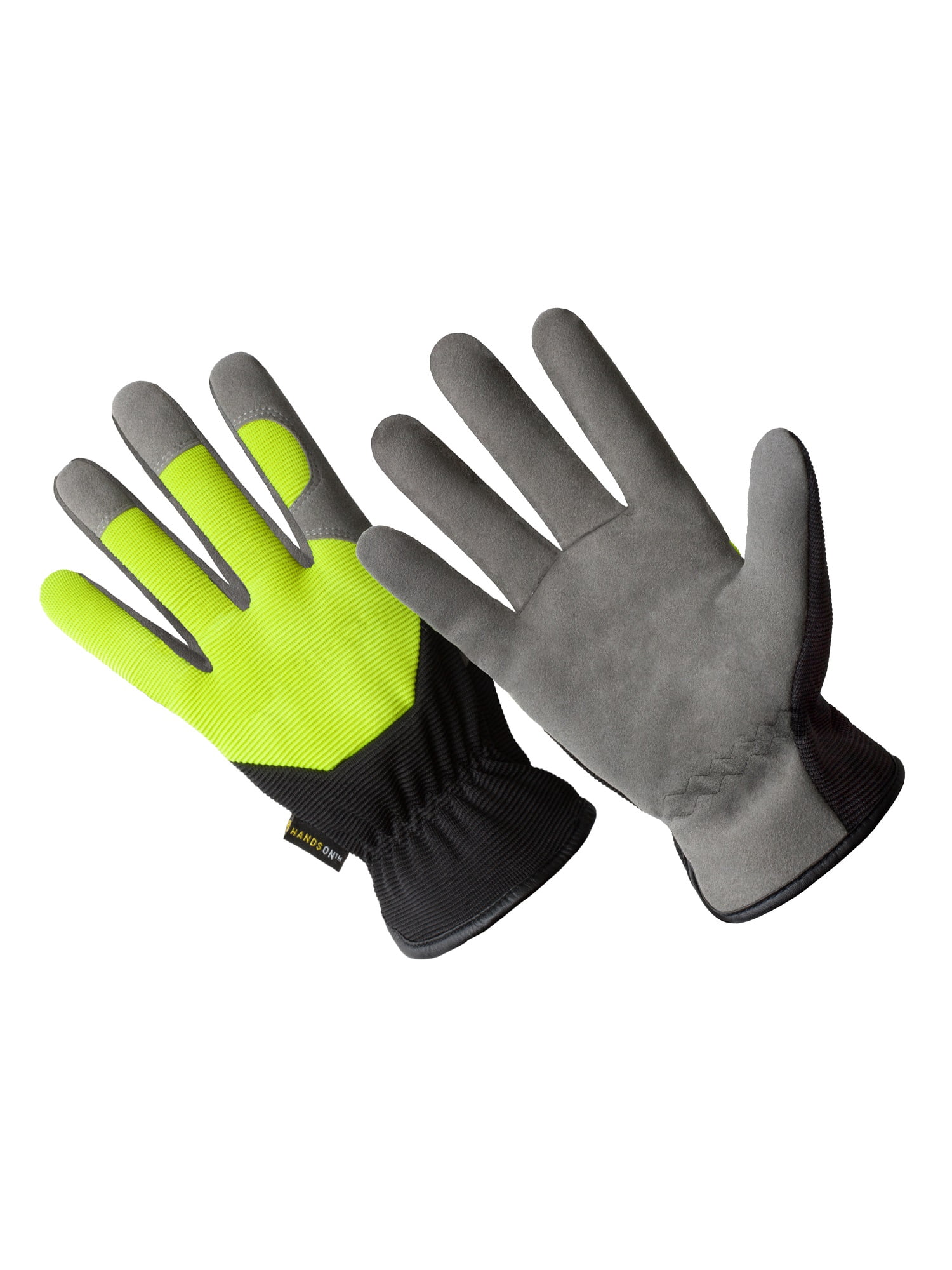 HD0002-M-72PK, Hi-Dexterity Multi-Purpose Synthetic Leather Gloves,  Hi-Viz Spandex Back, Slip-On Style, 72 Pair Value Pack