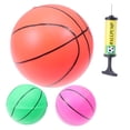 thumbnail image 1 of KAKOWELY 3 pelotas inflables con bomba de aire, simulan baloncesto, fútbol y agua, juguete de playa para niños (pelota aleatoria), 1 of 4