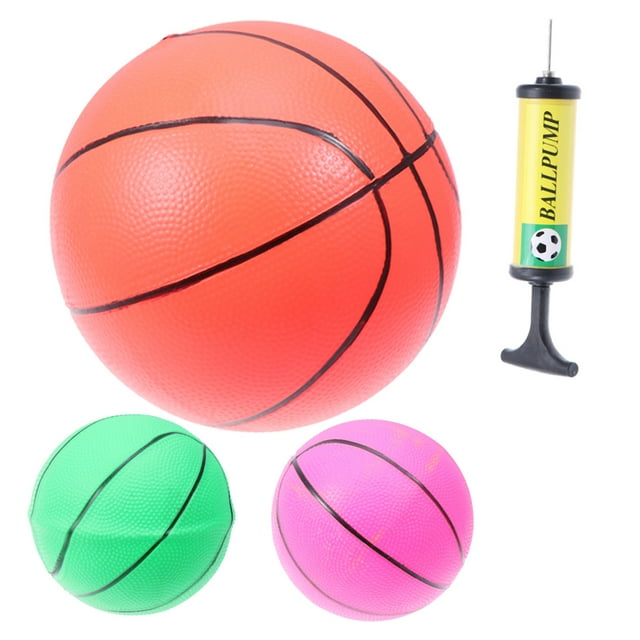 KAKOWELY 3 pelotas inflables con bomba de aire, simulan baloncesto, fútbol y agua, juguete de playa para niños (pelota aleatoria)