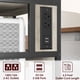thumbnail image 5 of Gran soporte para impresora con tomas de corriente y puertos USB, mesa móvil para impresora con estante de almacenamiento, soporte de 3 niveles con ruedas para oficina en casa, gris rústico, 5 of 6
