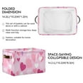 thumbnail image 2 of Love Hearts in Valentine Storage Basket Large Foldable Storage Bin Laundry Baskets Toys Box Book Foldable Organizer Bag 14.2x10.2x8.3 Inches 1 PC, 2 of 8