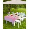 thumbnail image 4 of Outdoor Tablecloth with Umbrella Hole for Patio/Picnic/Party/Camping, Rainbow Stripes Waterproof Table Cloth Rectangle Table Cover Washable, Modern Colorful Cream Striped Aesthetics 60"x 120", 4 of 7