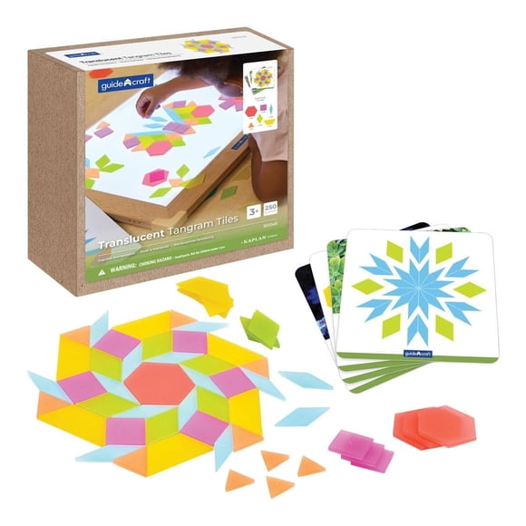 Piezas de tangram Kaplan Early Learning 250 piezas coloridas