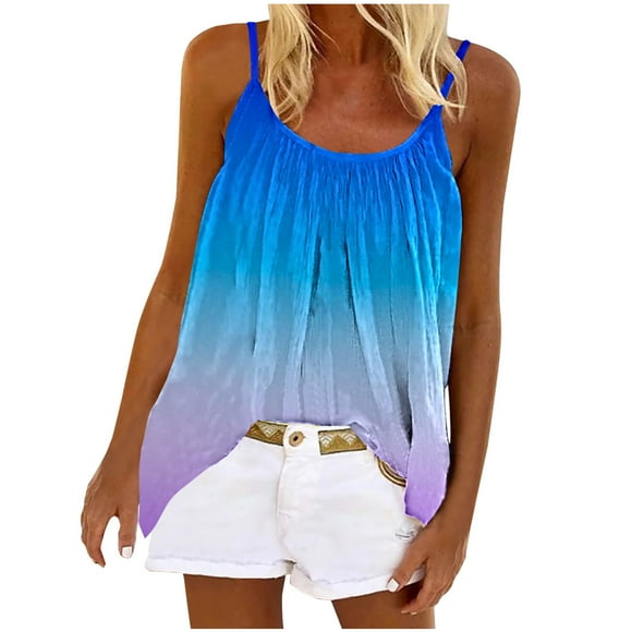 Birdeem Fashion Womens Summer Round-Neck Sleeveless Print Casual Camistop Blouse