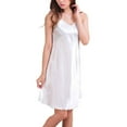 thumbnail image 2 of Lavaport Women Sexy V-neck Sling Dress Silk Slim Straps Comfortable Nightdress Nightgowns, 2 of 4