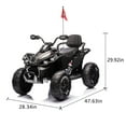 thumbnail image 6 of Track Seven 24V Kids Ride-On ATV, 200W Four Wheeler Quad Electric Car with Remote Control, Bluetooth, LED Light, Shock Absorber, Kids Electric ATV for Boys Girls Aged 3+, Black, 6 of 7
