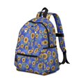 thumbnail image 2 of Sunflower Blue Pattern Cute School Backpack with Padded Back and Adjustable Shoulder Straps 13.4"x11"x4.7", 2 of 5
