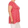 thumbnail image 3 of Women's Plus Size trendy style casual Polka Dot short sleeve side pocket tunic top., 3 of 4