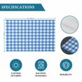thumbnail image 6 of Blue Placemats Set of 6, Country French Rustic Buffalo Plaid Modern Art Placemats for Dining Table, Place Mats for Kitchen Tabletop, Waterproof Wipeable Dining Table Mats Set, 6 of 9
