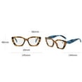 thumbnail image 3 of 5 Pairs of Thick Cat Eye Reading Glasses Fashionable Oversized Polygonal Readers Women's Trendy Butterfly Presbyopic Glasses +2.50, 3 of 3