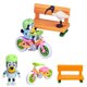 thumbnail image 2 of Bluey-juguetes periféricos de animación de dibujos animados para niños, Banco de bicicleta de juguete, modelos de pájaros, juego de Cosplay, decoración de escritorio, regalo blanco, 2 of 5