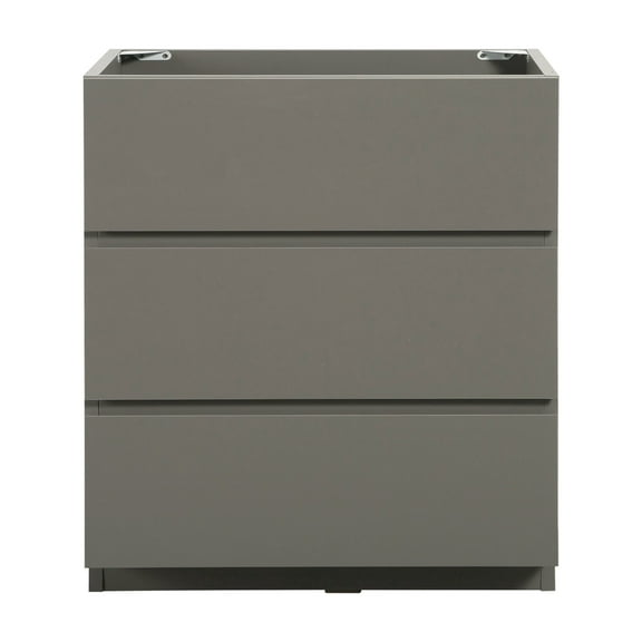 Floor cabinet WITHOUT basin,Gray color,With three drawers