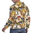 thumbnail image 6 of Sikiie Watercolor Dogs Men's Hoodie, Essentials Hoodie, Sweatshirt, Pullover Hooded Sweatshirt for Men-Medium, 6 of 7