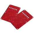 thumbnail image 1 of 2PCS Electric Guitar Back Cover Plates with 6 Holes PVC Plastic Guitar Guard Backplate Replacement Red, 1 of 14