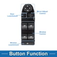 thumbnail image 3 of Interruptor de ventana eléctrica Unique Bargains No. 61319122111 para el lado del conductor delantero izquierdo para BMW 528i 535i 550i negro, 3 of 7