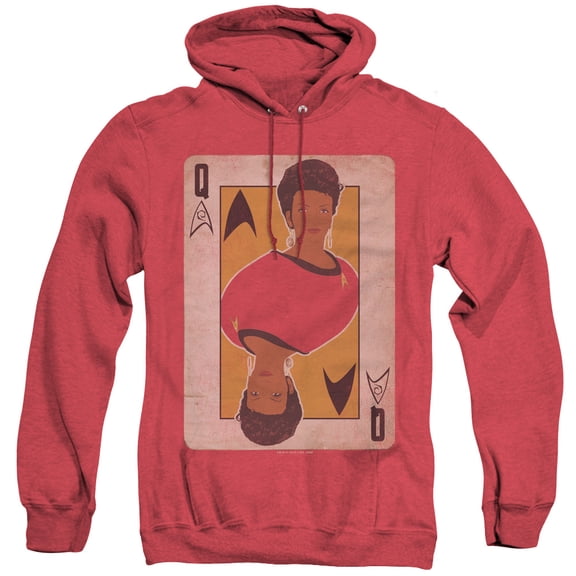 Star Trek Tos Queen Adult Heather Hoodie Sweatshirt Red