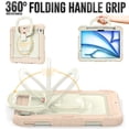 thumbnail image 3 of for iPad Air 11 2024 Kids Case Heavy Duty Rugged Shockproof Silicone Hybrid Protective Case Cover Stand + Pencil Holder + Screen Protector for iPad Air 11 2024 - Rosegold, 3 of 8