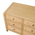 thumbnail image 6 of Belmont 9-Drawer Brown Rattan Wood Dresser, 6 of 8