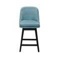 thumbnail image 3 of MINCETA Counter Stools,26" 360 Free Swivel Bar Stools,Modern Counter Height Bar Stools with Upholstered,Wooden Barstool for Kitchen Island and Counter Height,Set of 2,Performance Fabric in Teal, 3 of 5