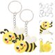 thumbnail image 2 of 24 llaveros adorables de abeja de dibujos animados, novedosos, con colgante en forma de abeja, llavero decorativo., 2 of 3